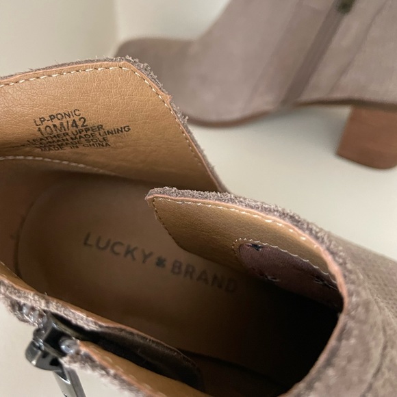 Lucky Brand Ponic Suede Ankle Boots 10 M - Picture 3 of 12
